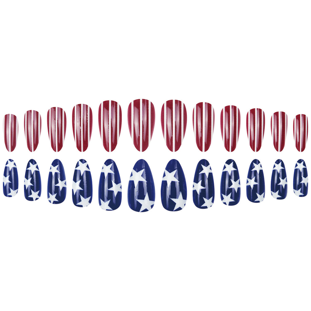 Patriotic Stiletto Press-On Nails Stornfield