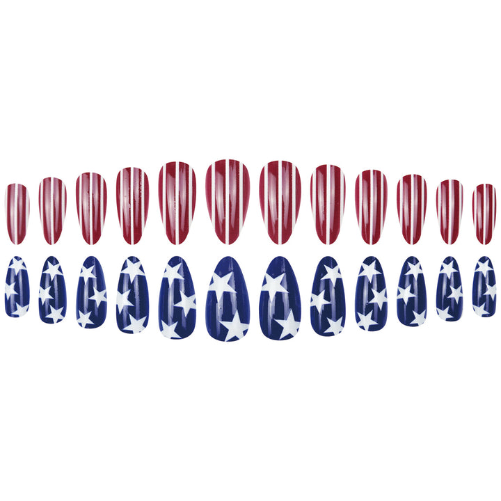 Patriotic Stiletto Press-On Nails Stornfield