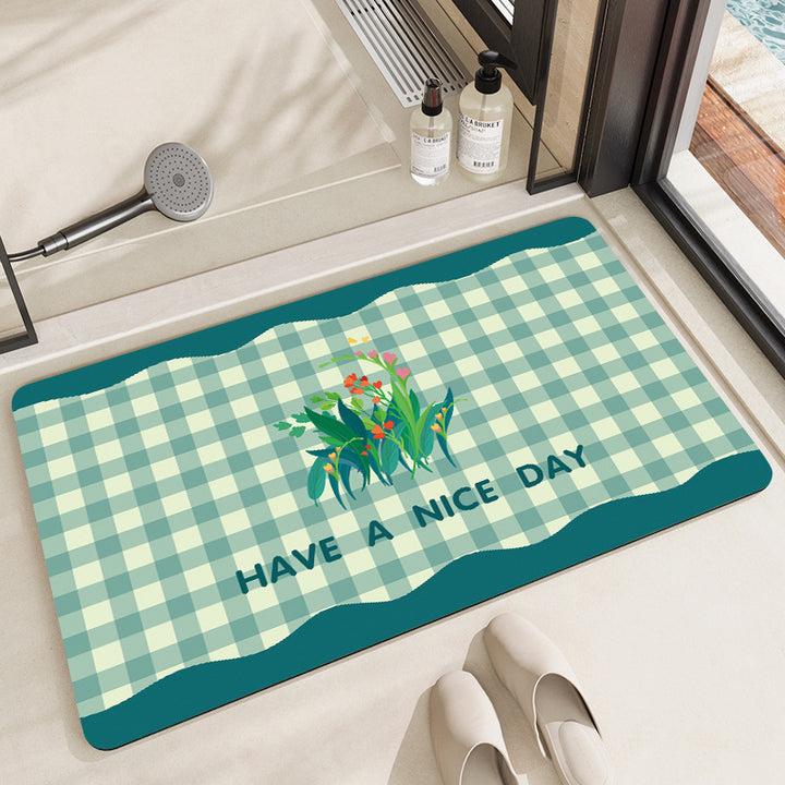 Stylish Floral Patterned Comfort Bath Mat Stornfield