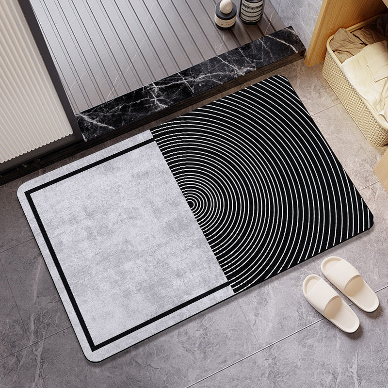 Geometric Pattern Soft Memory Foam Bath Mat Stornfield