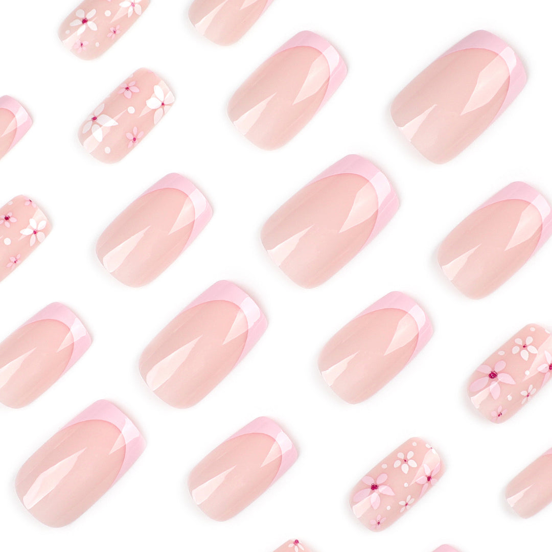 Artful Nail Extensions with Floral Designs Stornfield