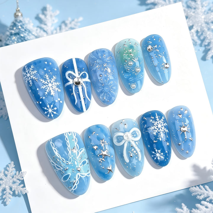 Elegant Decorative Press-On Nail Set