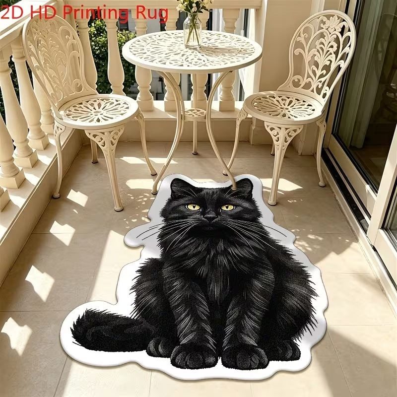 Cat-Themed Soft Area Rug