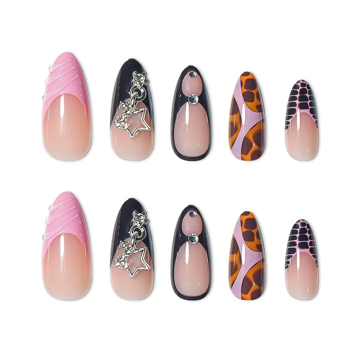 Stylish Abstract Press-On Nail Extensions Stornfield