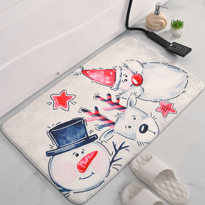 Christmas-Themed Soft Bathroom Mat
