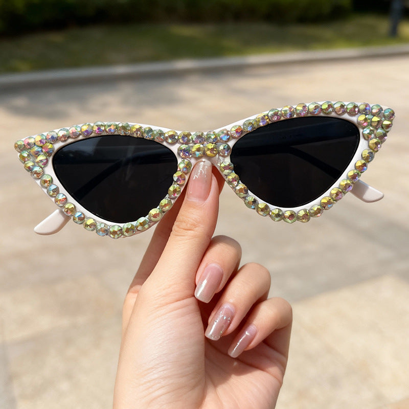 Glamorous Rhinestone-Accented Cat-Eye Sunglasses Stornfield