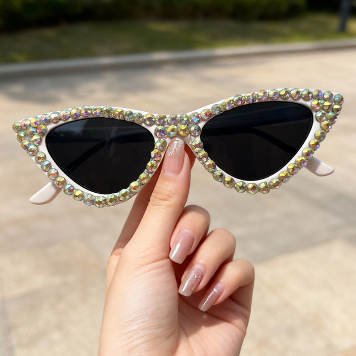 Glamorous Rhinestone-Accented Cat-Eye Sunglasses Stornfield