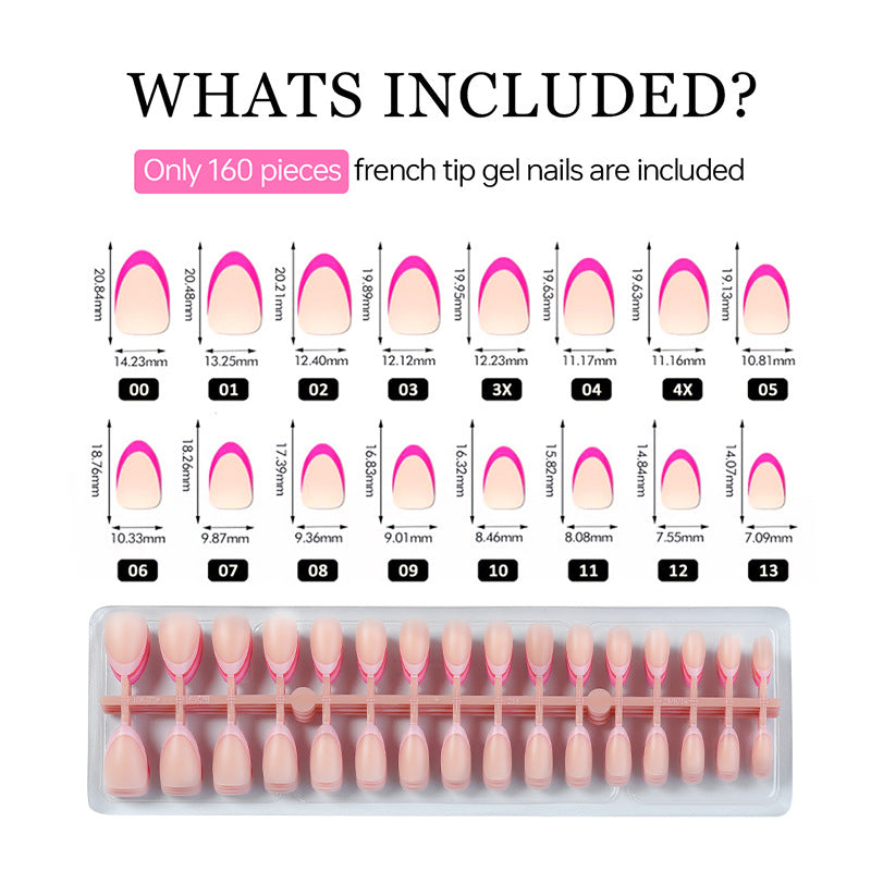 Acrylic nail set with versatile French designs Stornfield