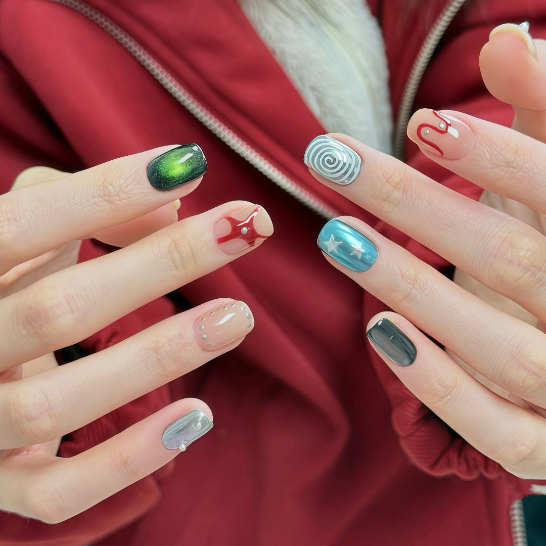 Artistic Seasonal Press-On Nail Set