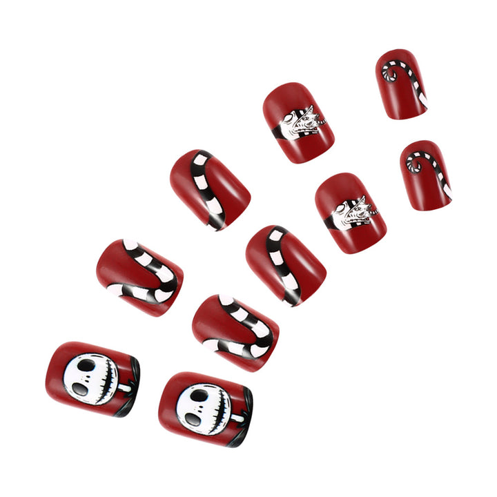 Halloween-Themed Artistic Press-On Nail Set Stornfield