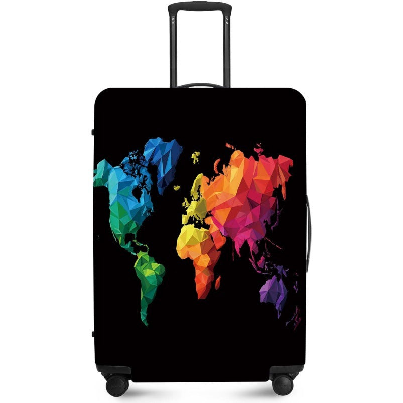 Unisex nan elastic suitcase cover with UV-resistant motif print and zip opening Stornfield