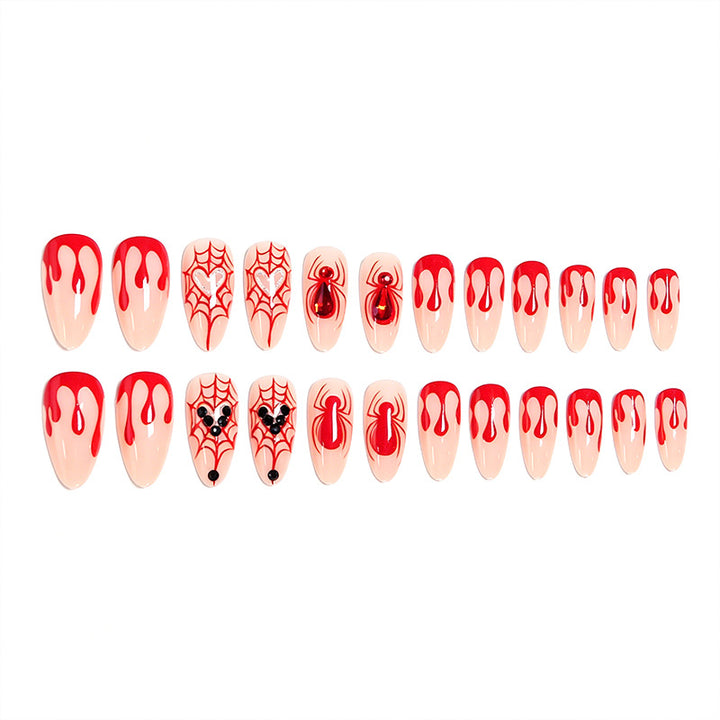 Artificial nail set with Halloween motif and intricate decorations Stornfield