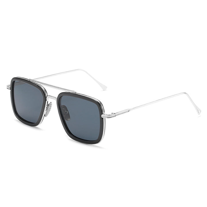 Women's fashionable square sunglasses with luxurious metal frame Stornfield