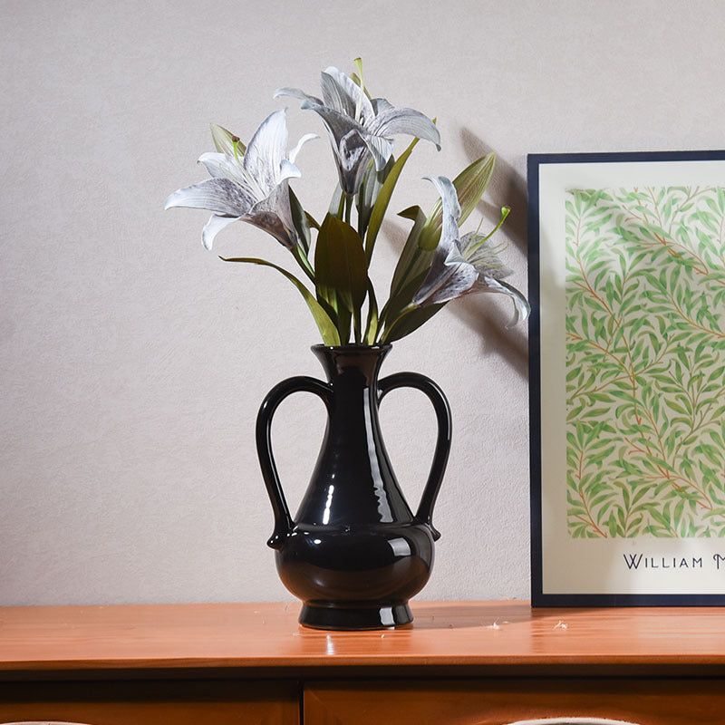 Elegant Curved Ceramic Vase