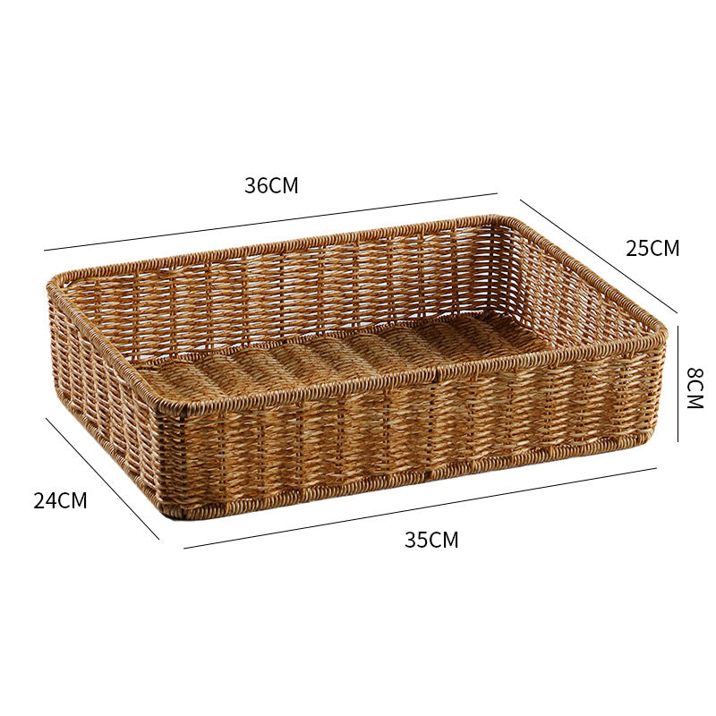 Handcrafted Rectangular Wicker Storage Bin Stornfield