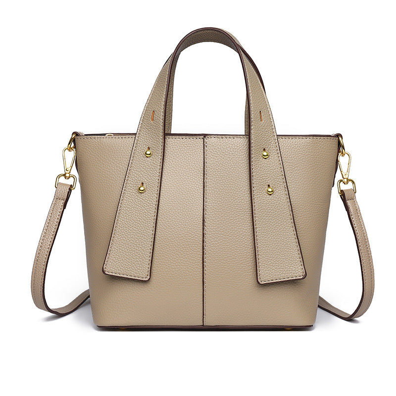 Textured Vegan Leather Multi-Pocket Tote Stornfield