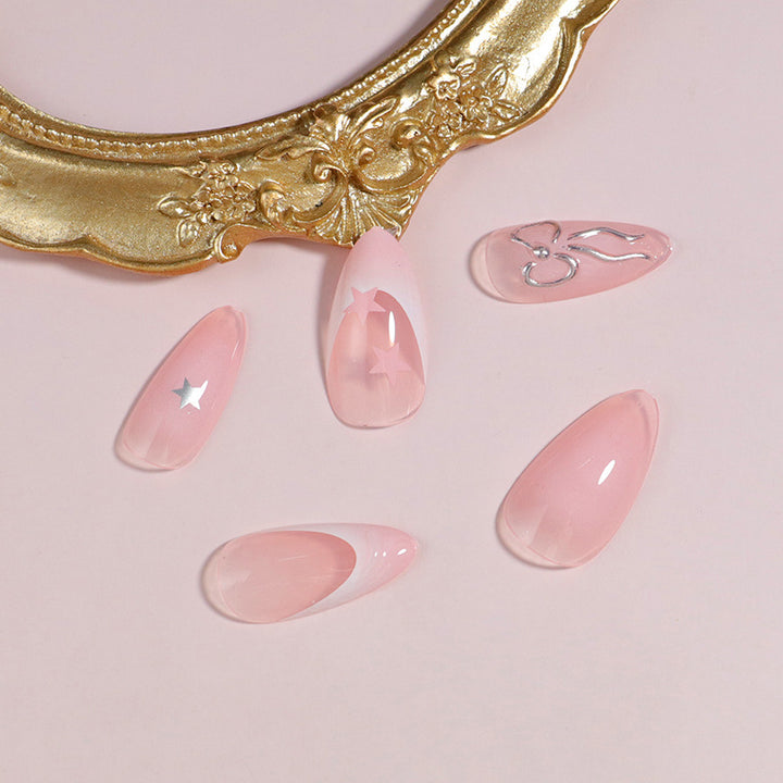 Premium Press-On Nail Set with Decorative Accents Stornfield