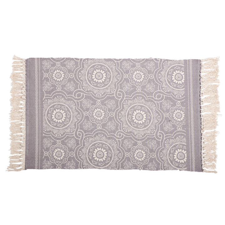 Decorative runner for dining table and console in Boho-Mandala design with fringes Stornfield