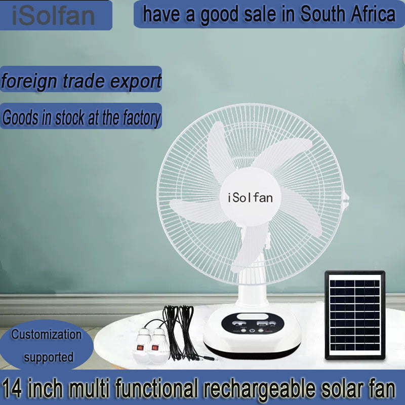 Ladies solar-powered table fan with remote control and adjustable speed Stornfield