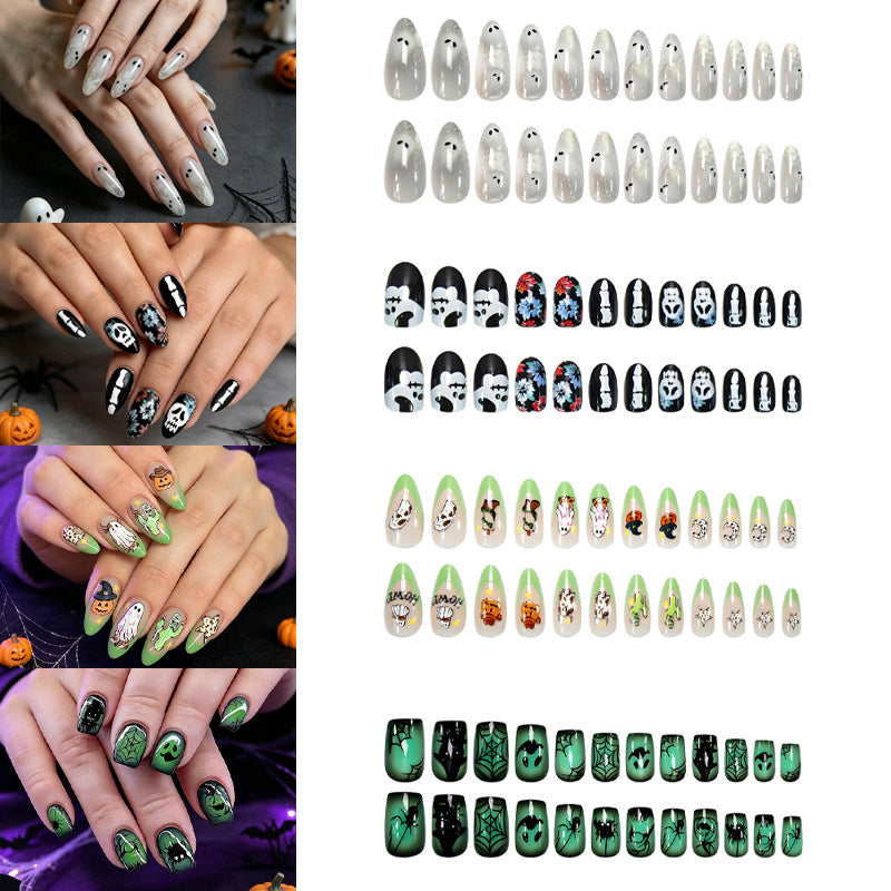 Halloween Acrylic Nail Set with Creative and Playful Motif Designs Stornfield