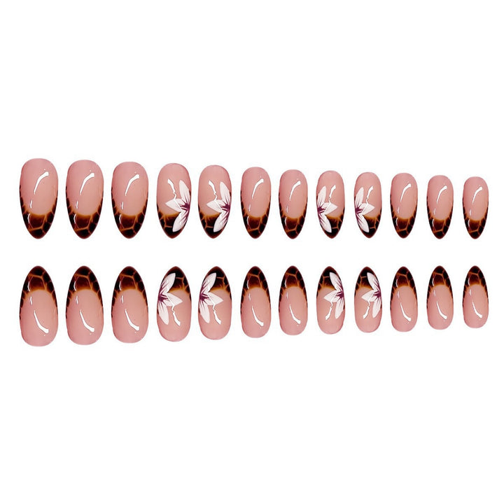 Floral and Geometric Press-On Nail Art Stornfield