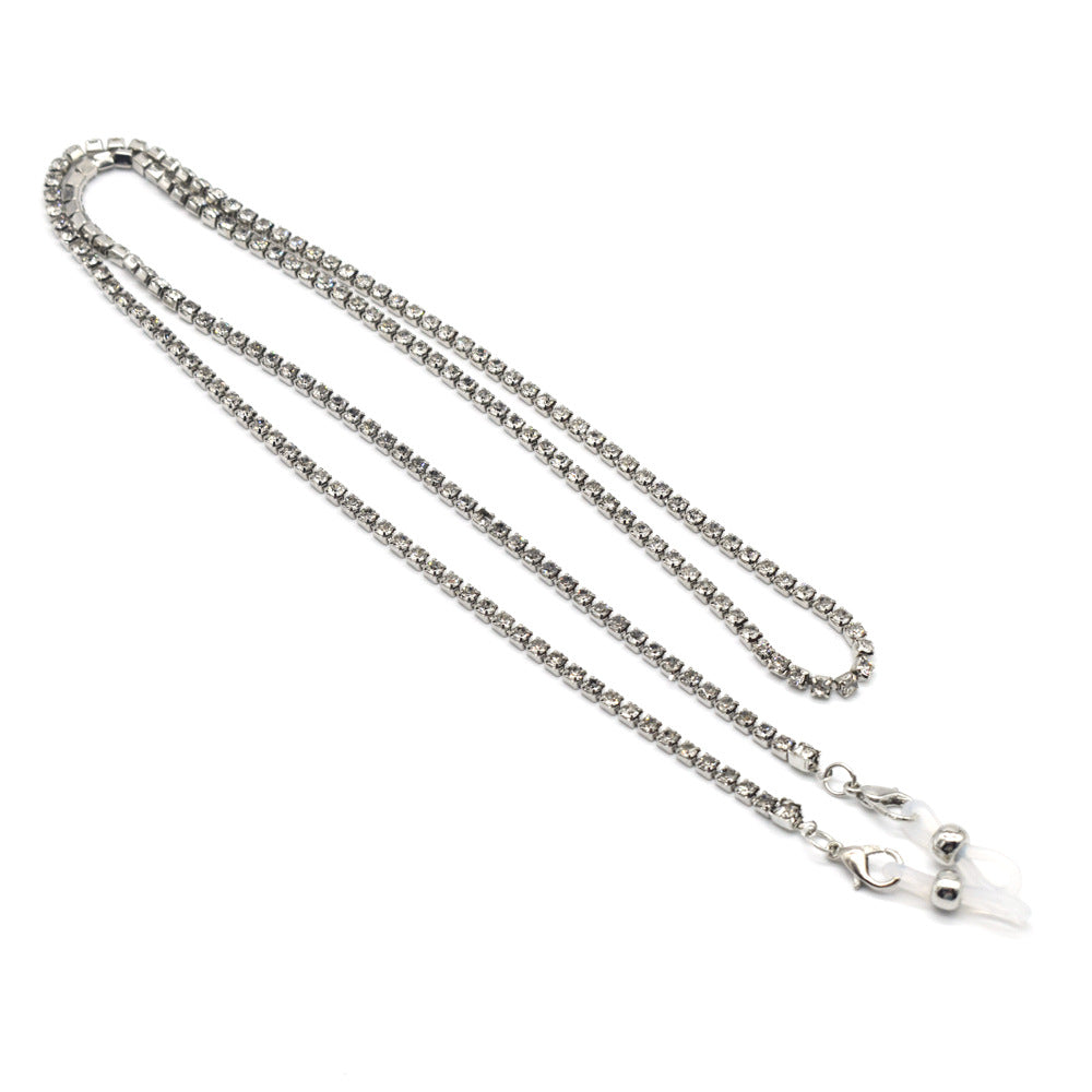 Fashionable glasses holder chain with sparkling acrylic beads Stornfield