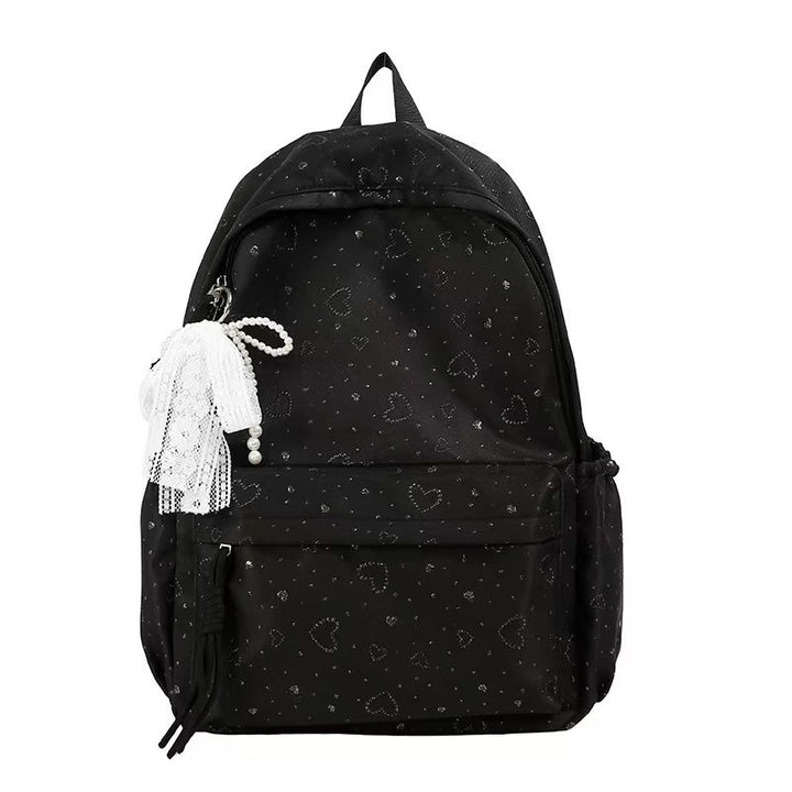 Backpack with Playful Heart Design and Practical Compartments Stornfield