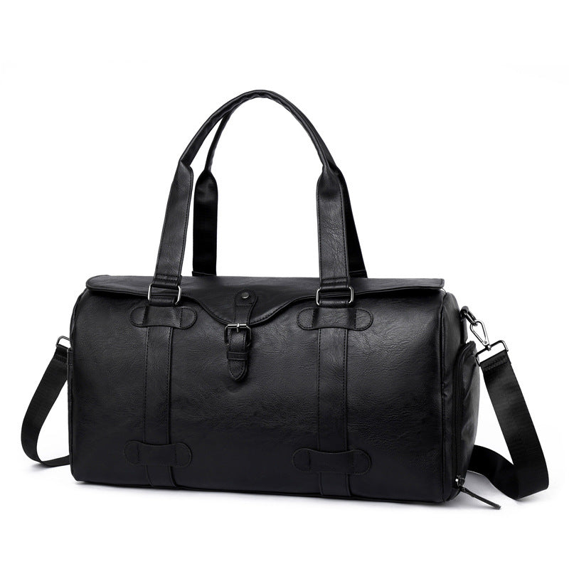 Elegant Genuine Leather Duffel Bag With Versatile Carrying Options Stornfield