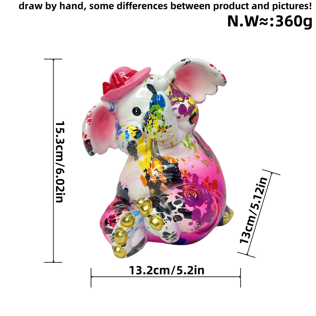 Artistic elephant figure with football motif Stornfield