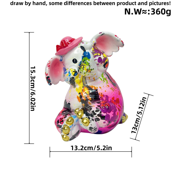 Artistic elephant figure with football motif Stornfield