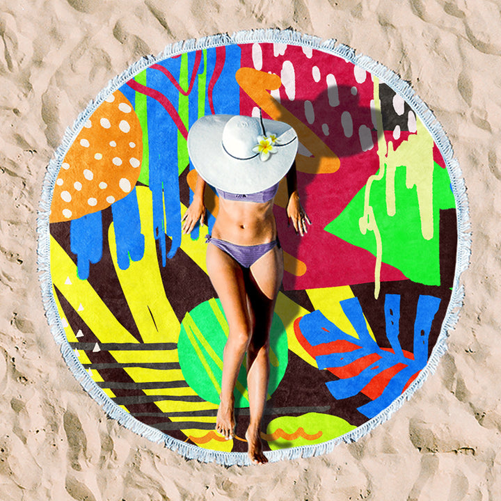 Rundstrand towel with unique sunset design Stornfield