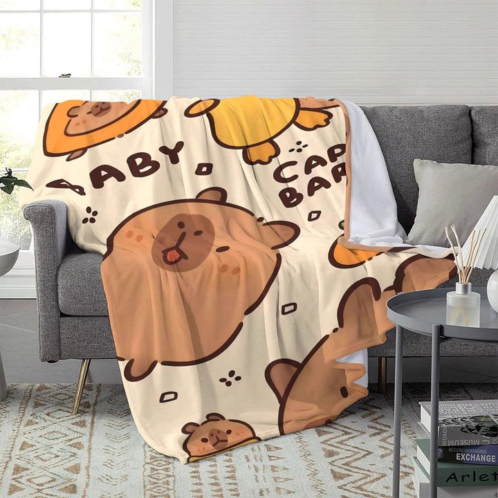 Fun Cartoon-Themed Plush Throw Blanket
