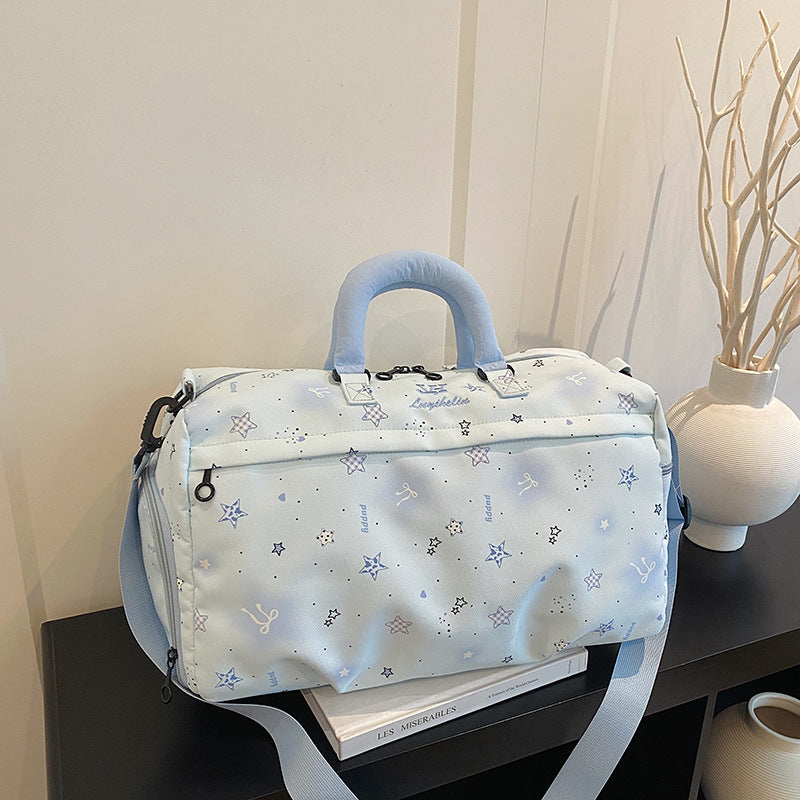 Star-Patterned Travel Duffle Bag Stornfield