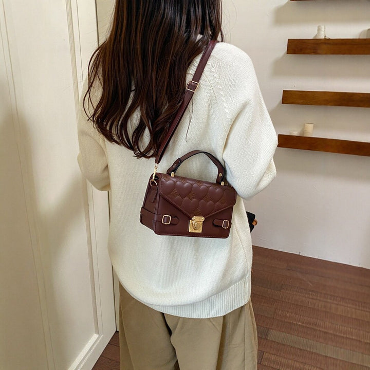 Heart-Quilted Handbag