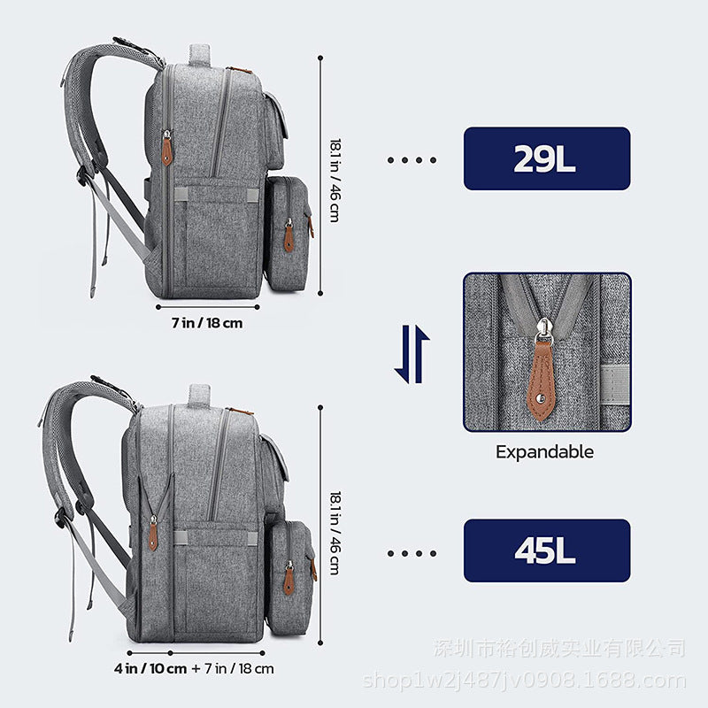 Multi-Functional Quilted Backpack with Detachable Organizer Stornfield