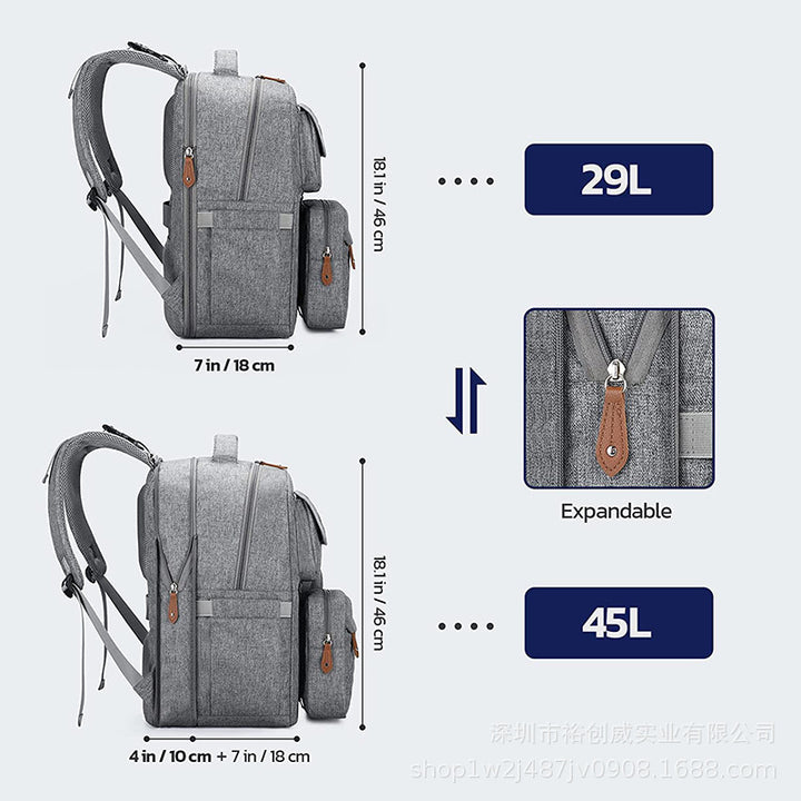Multi-Functional Quilted Backpack with Detachable Organizer Stornfield