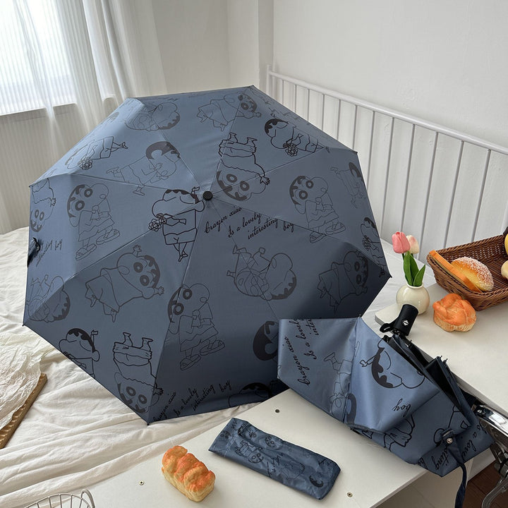 Women's Automatic Umbrella with Creative Comic Design Stornfield