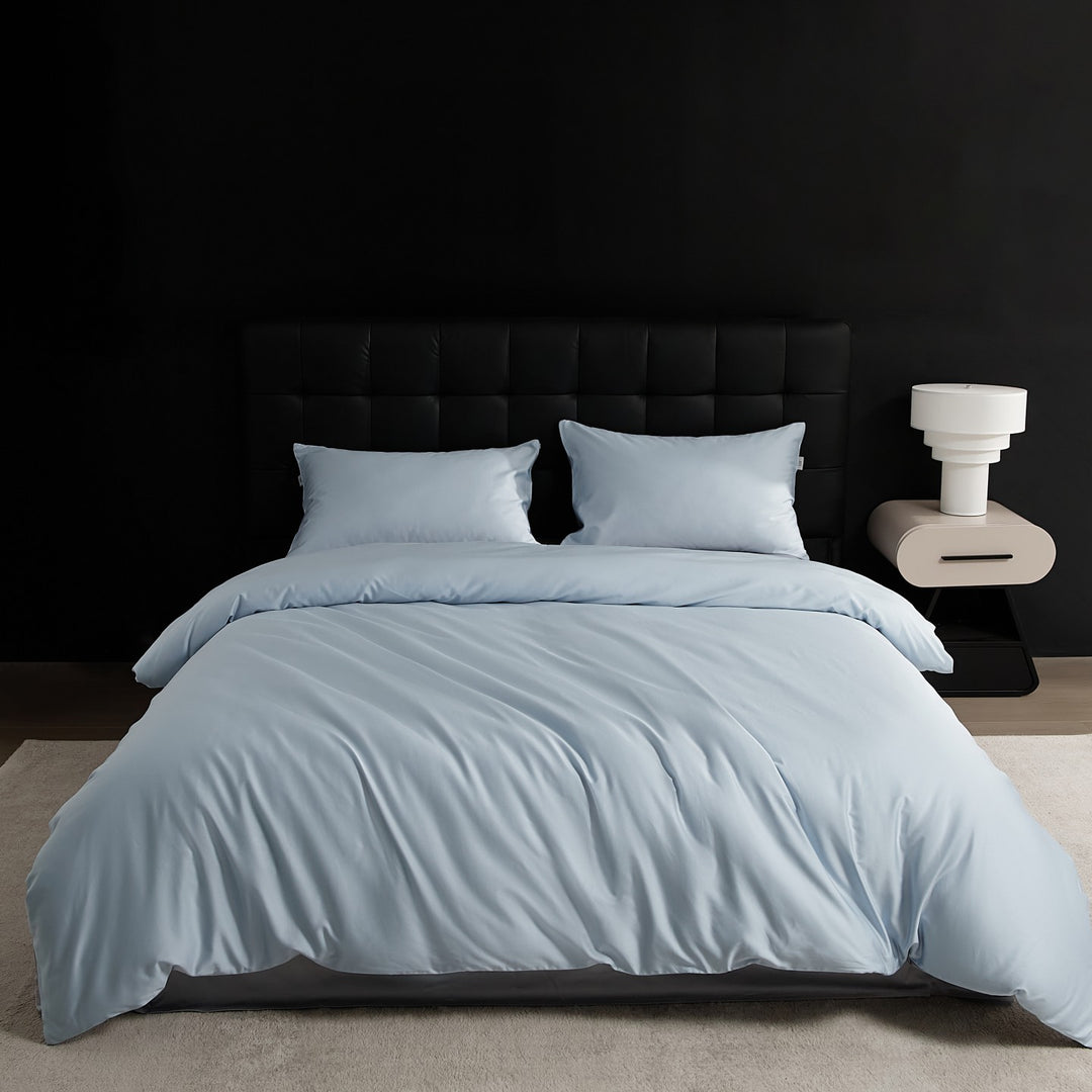 Silky Microfiber Hotel-Style Duvet Cover Set with Envelope Pillowcases and Hidden Zipper