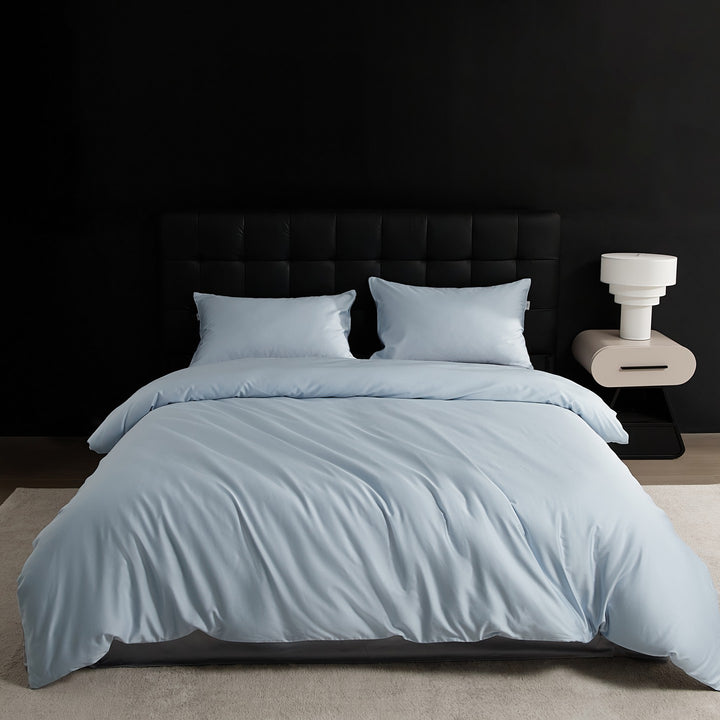 Silky Microfiber Hotel-Style Duvet Cover Set with Envelope Pillowcases and Hidden Zipper