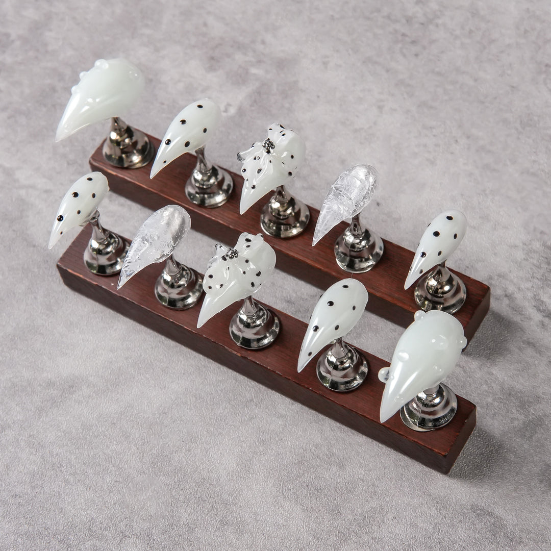 Artistic Stiletto Press-On Nail Set with Unique Designs