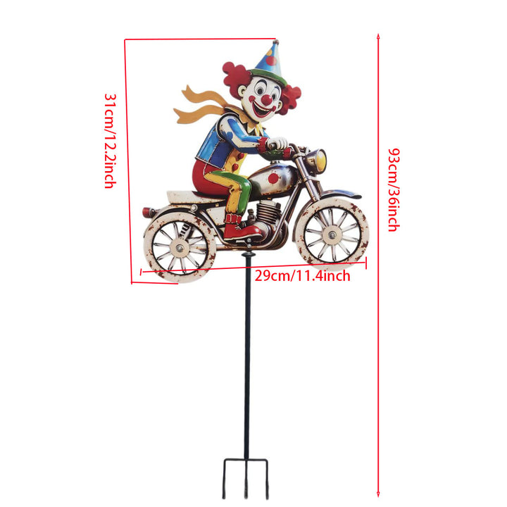 Garden Decor Clown Riding Motorcycle Stornfield
