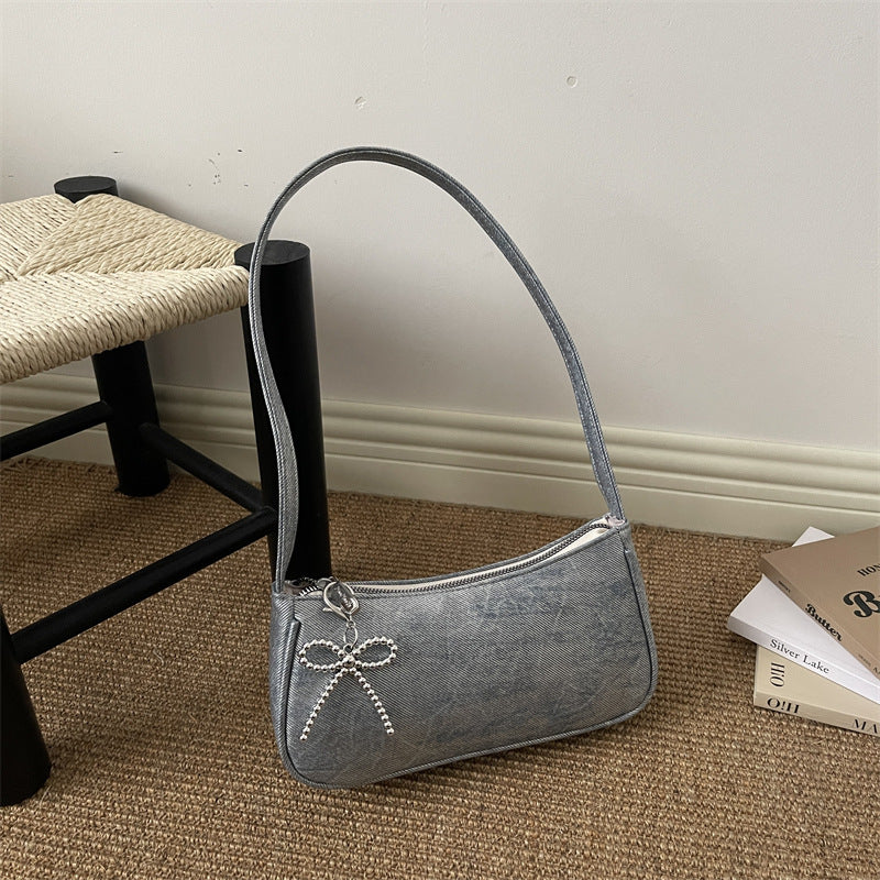 Bow-Accent Crossbody Handbag
