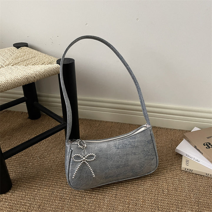 Bow-Accent Crossbody Handbag