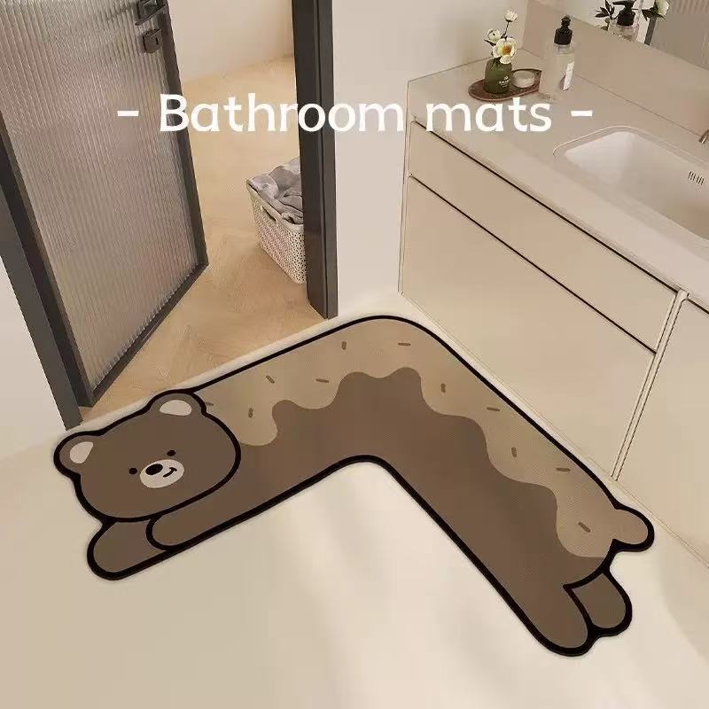 Cute Bear-Shaped Bath Mat