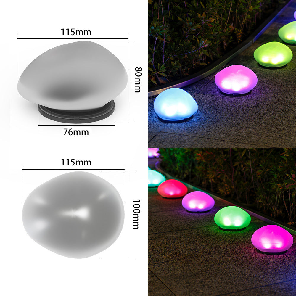 Rechargeable LED Pebble Pathway Lights Waterproof Garden Accent Stornfield