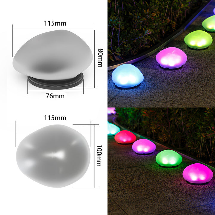 Rechargeable LED Pebble Pathway Lights Waterproof Garden Accent Stornfield