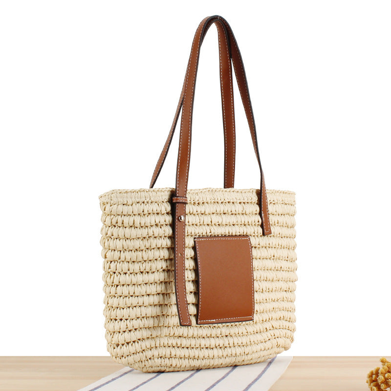 Braided Handbag with Elegant Leather Application Stornfield