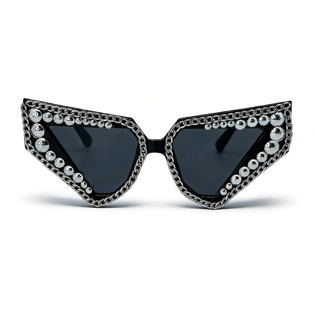 Women's sunglasses with unique triangular frame and sparkling accents Stornfield