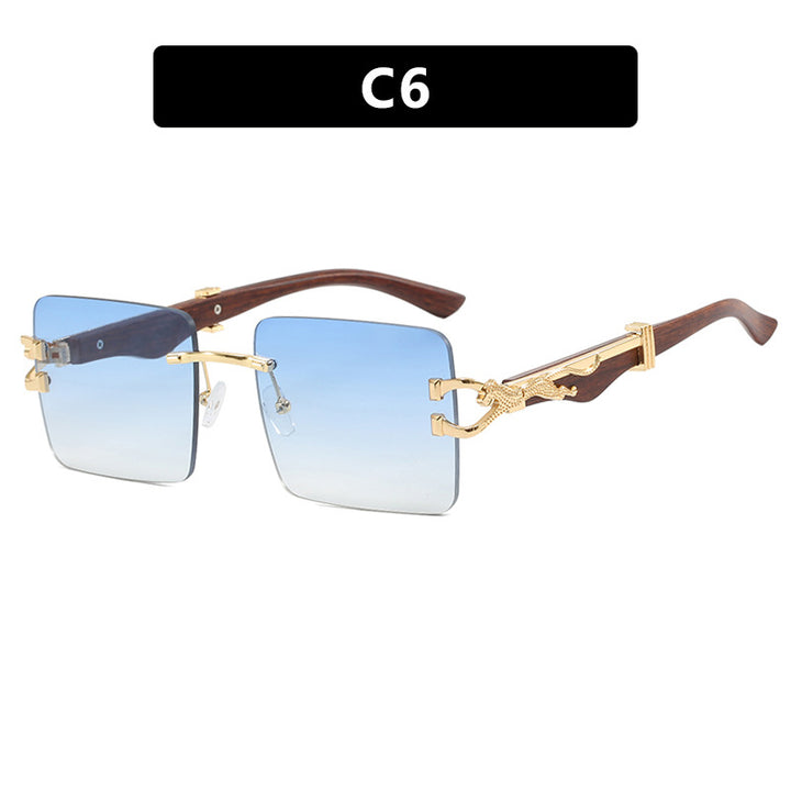 Ladies elegant square sunglasses with high-quality wooden frame Stornfield