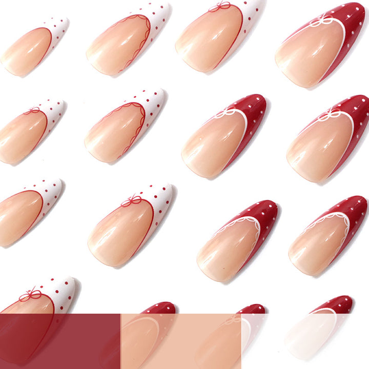 Artistic French Tip Nail Art Enhancements Stornfield
